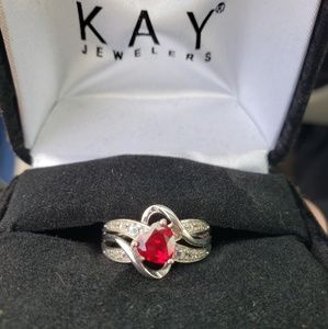 Ruby and diamond ring
